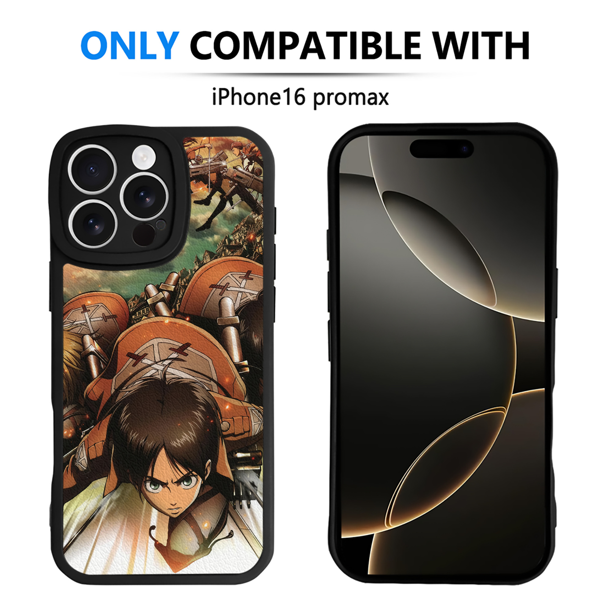 （画像用） 進撃の巨人 Attack on Titan 【iPhone 16シリーズ対応】シリコンスマホケース（レザー調） 材質：シリコン